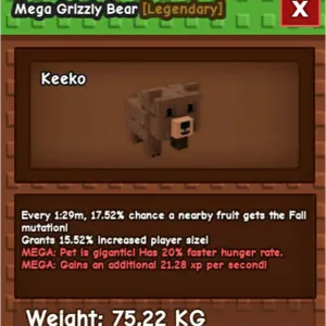 MEGA GRIZZLY BEAR 4 SALE