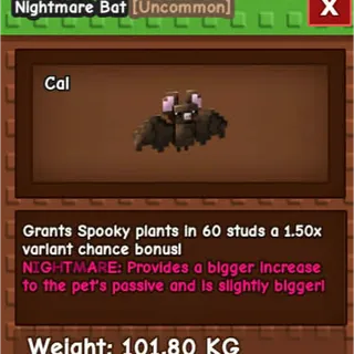 NIGHTMARE BAT FOR SALE