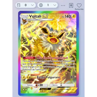 Jolteon rainbow / volatil pokemon tcg pocket