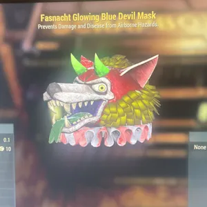 Glowing Blue Devil Mask