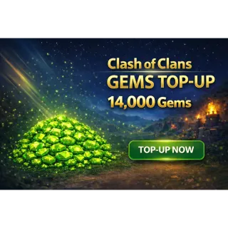 Clash of Clans 14,000 Gems Top-Up