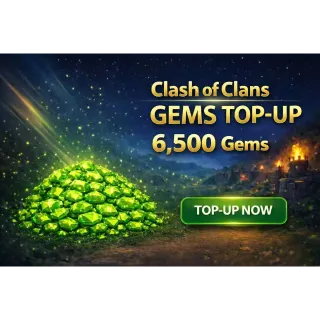 Clash of Clans 6,500 Gems Top-Up