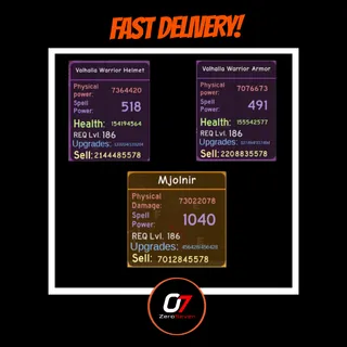 Purple Valhalla Warrior Set + Weapon :: DUNGEON QUEST REBORN