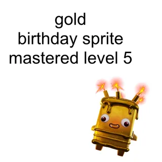 Gold Birthday Sprite