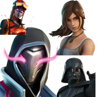 Fortnite Accounts 100-200 Skins Mail Access "Lara Croft / Xander / Darth Vader / Blaze "