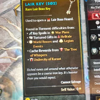 S15 lair key *100
