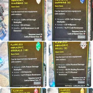 Flawless Horadric gems