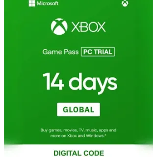 🌎Xbox Game Pass PC TRIAL 14 Days GLOBAL