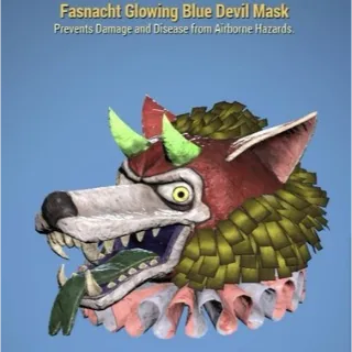 Glowing Blue Devil Mask