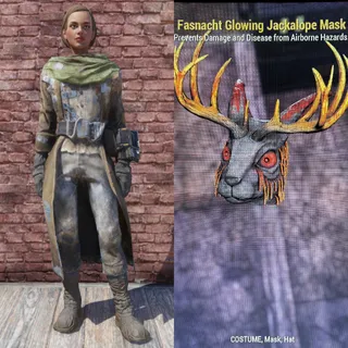 Traveling Leather Coat + Glowing Jackalope Mask