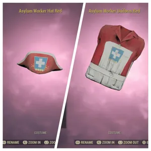 Red Asylum Uniform + Hat