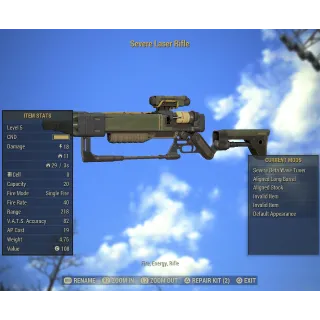 Legacy Level 5 Nuclear Winter Laser Rifle