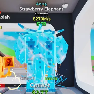 Aqua Strawberry Elephant