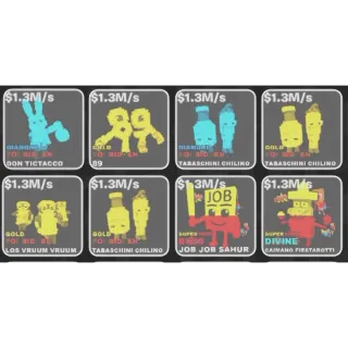 8x 1.3M/s Bundle Fortnite Fruits vs. Brainrots