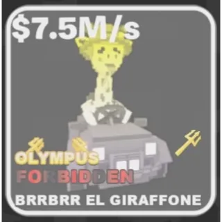 $7.5M/s Brrbrr El Giraffone Fortnite Fruits vs. Brainrots