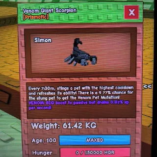 Venom Giant Scorpion