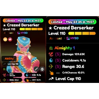 Crazed Berserker - Anime Defenders