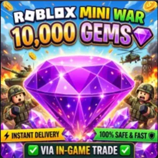 Mini war 10k gems✅|rblx
