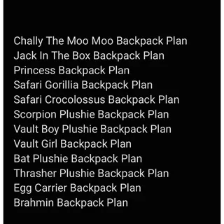 12 rare Backpack plans