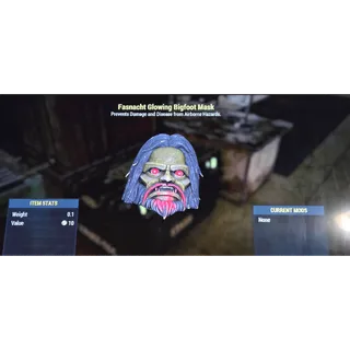 Fasnacht Glowing bigfoot mask