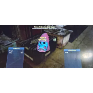 Fasnacht glowing skull mask