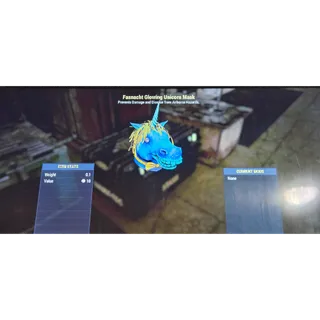 Fasnacht glowing unicorn mask