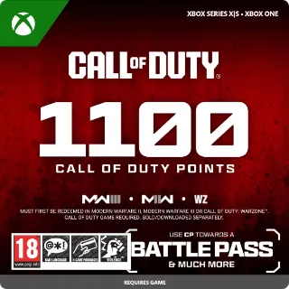 1,100 Call Of Duty Black Ops 6 or WZ points