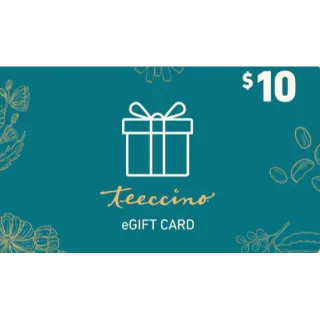 $ 10.00 USD Teeccino e card. 