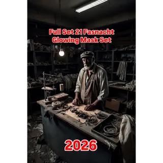 All 21 Glowing Fasnacht Mask Set
