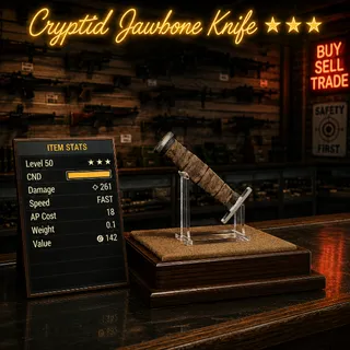 Bladeless Cryptid Jawbone Knife