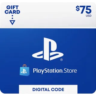 $ 75 USD PlayStation Store - GIFT CARD USA