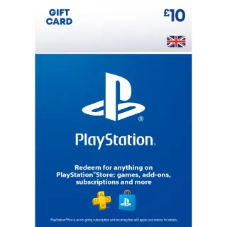 £ 10 GBP PlayStation Store - GIFT CARD UK