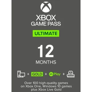 XBOX GAME PASS ULTIMATE 12 MONTH - UNITED KINGDOM