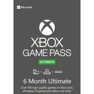 XBOX GAME PASS ULTIMATE 6 MONTH - UNITED KINGDOM