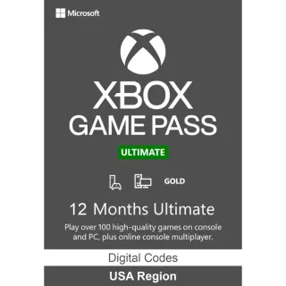 Xbox Game Pass Ultimate 12 Month - US