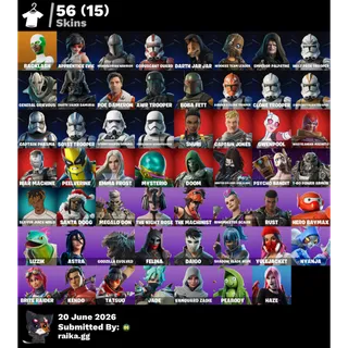 Fortnite Account OG - 56 skins | 🔥 STAR WARS MEGA DEAL 🔥 | Darth Jar Jar, Backlash, Emperor Palpatine | 150 VB