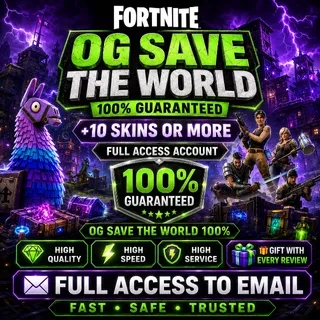 💜  OG STW 100% — 10+ SKINS  FORTNITE ACCOUNT (1Account) | FULL ACCESS | ALL PLATFORMS | FAST DELIVERY  [BN-10+STW1-001]