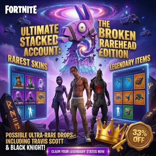 🔥OG Random Fortnite Account – 110 to 150 Skins | FA - Rare Skins Possible: Black Knight, Galaxy, Ikonik, Travis Scott