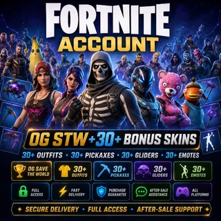 🔥 FORTNITE ACCOUNT OG STW + 30+ BONUS SKINS | FULL ACCESS [OF-005]