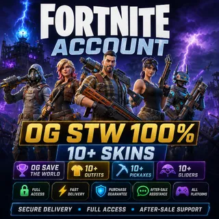 🏆 FORTNITE ACCOUNT | OG STW 100% | 10+ SKINS | FULL ACCESS [OF-003]