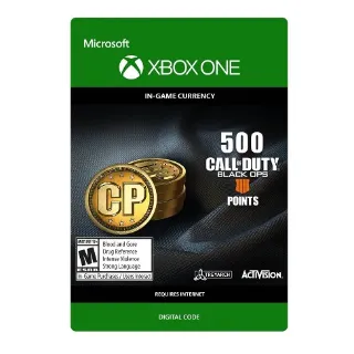 500 CALL OF DUTY®: BLACK OPS 4 POINTS Microsoft Xbox One