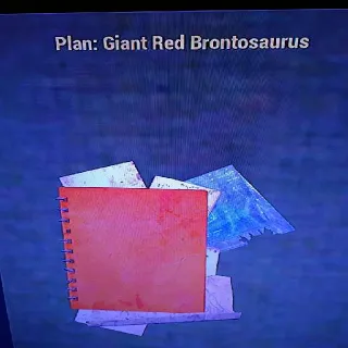 5 Giant Red Brontosaurus