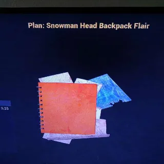 Snowman Head Backpack Fl