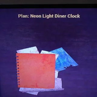 Neon Light Diner Clock