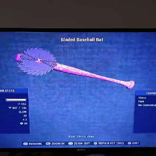 Bladed Pink Baseball Bat