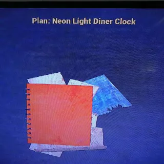 Neon Light Diner Clock