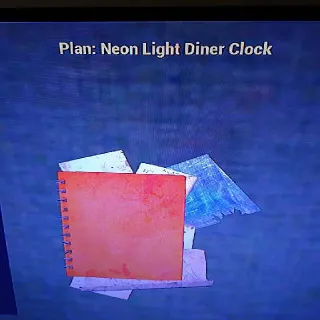 Neon Light Diner Clock