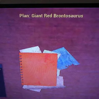 Giant Red Brontosaurus