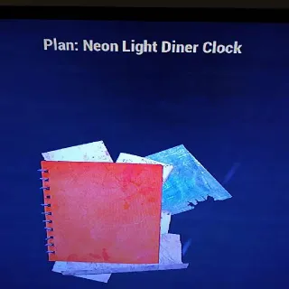 Neon Light Diner Clock