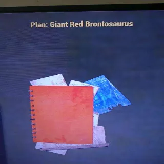 Giant Red Brontosaurus